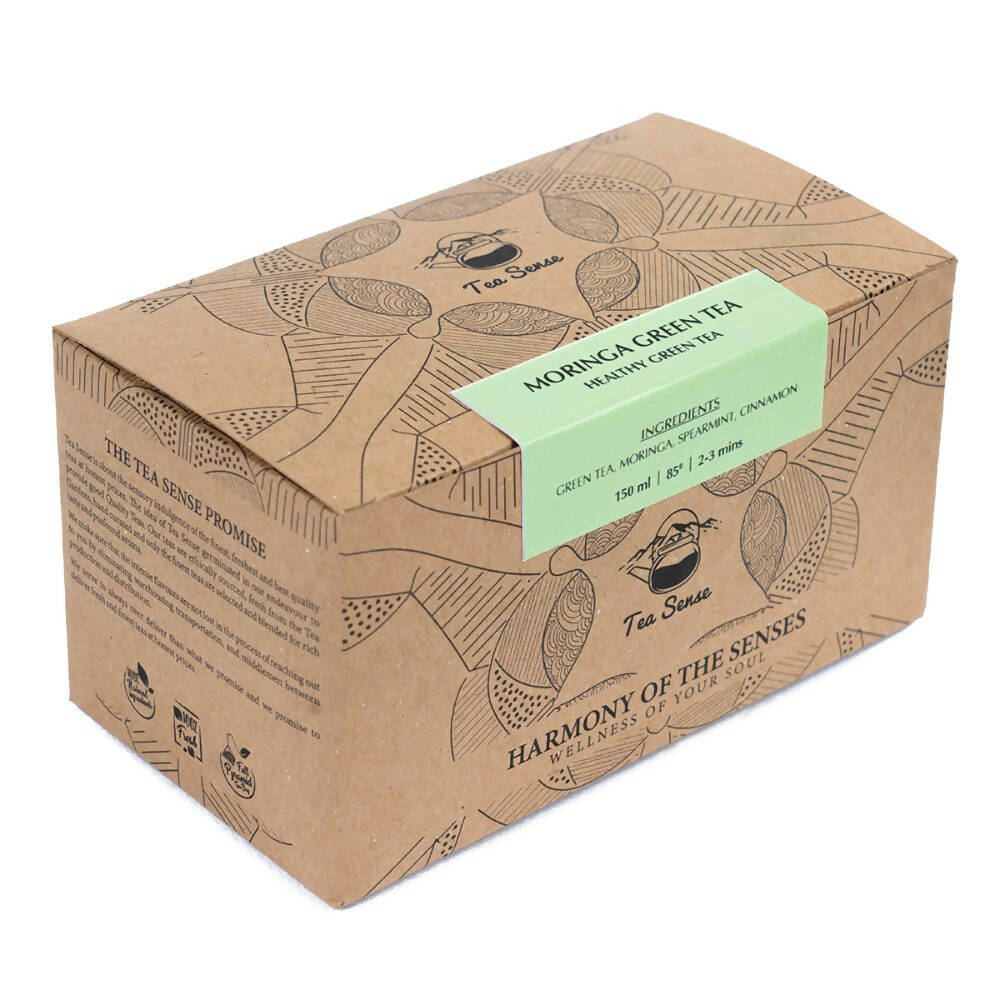 Tea Sense Moringa Green Tea Bags Box - Safuron