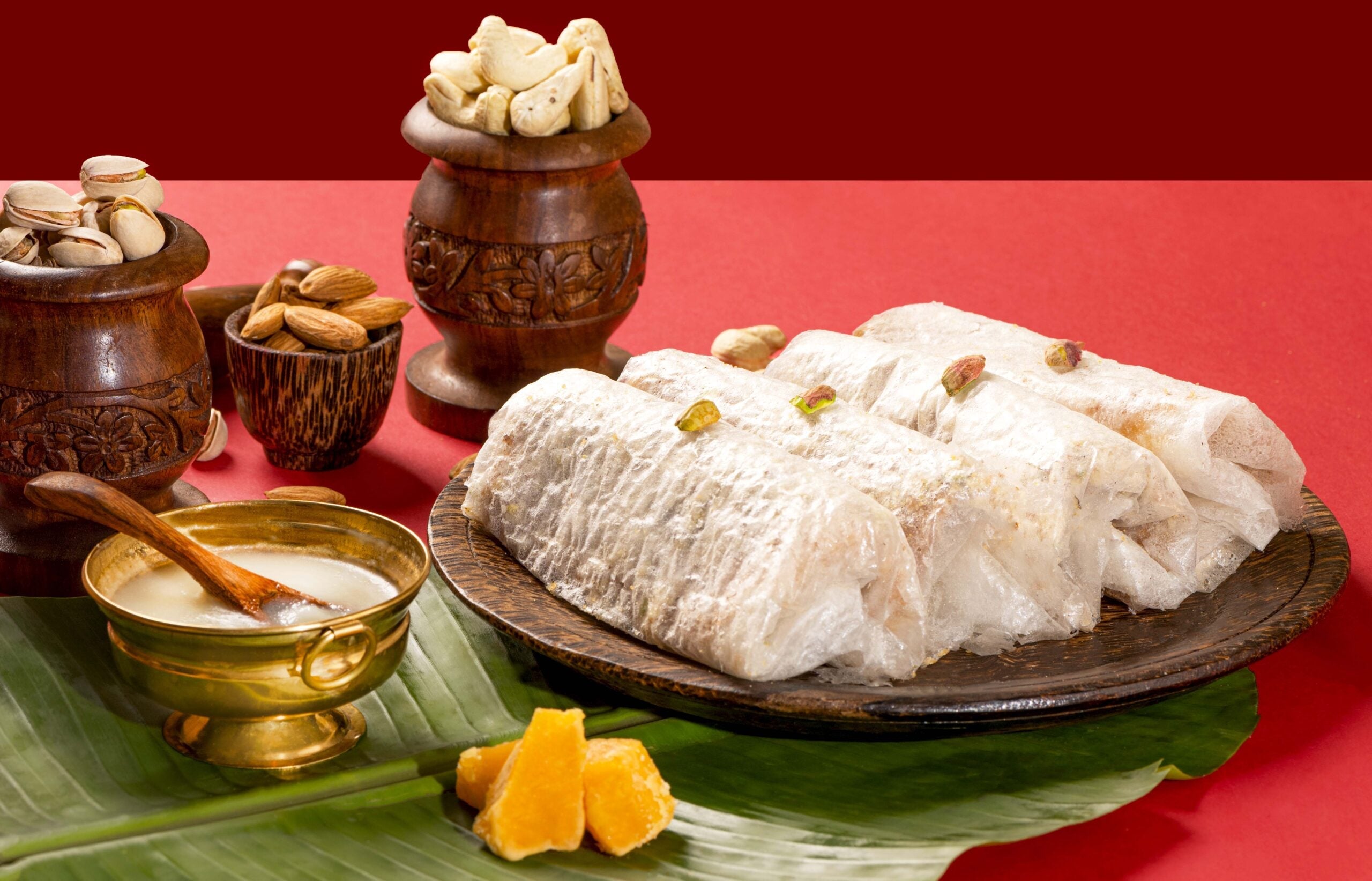 Pulla Reddy Dry Fruit Edible Rice Paper Sweet - Pootharekulu (Jaggery) - Safuron