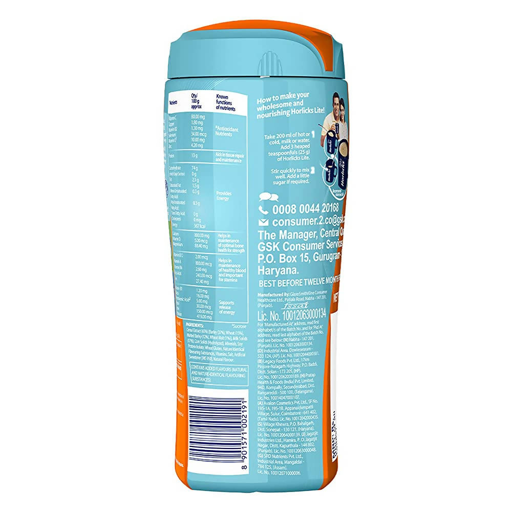 Horlicks Lite Health & Nutrition Drink for Adults Horlicks