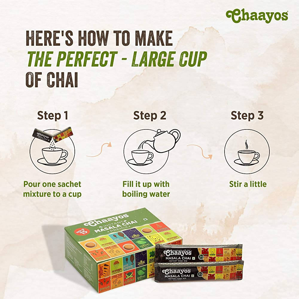 Chaayos Instant Tea Premix Masala Chai Sachets Chaayos