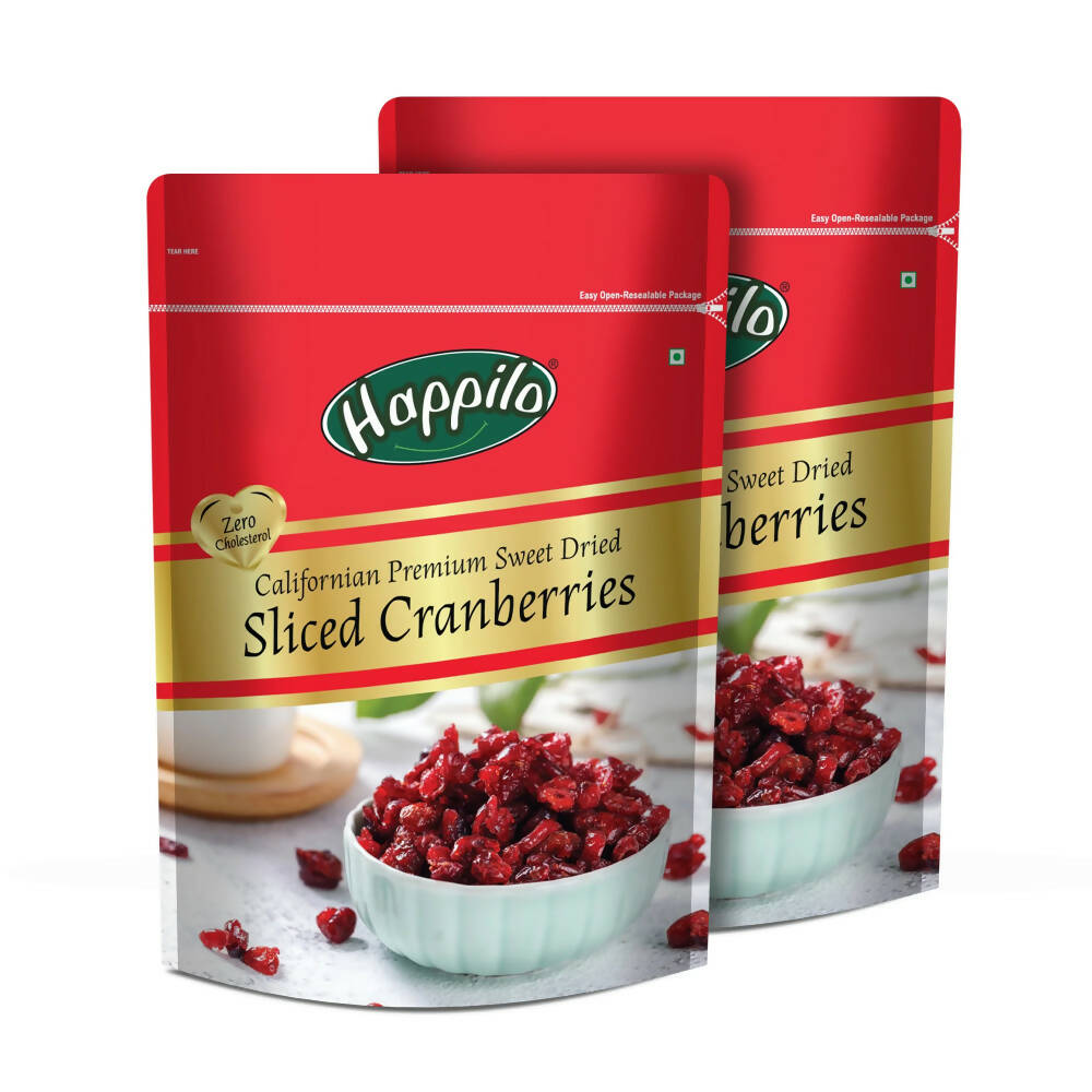 Happilo Premium Californian Sliced Dried Cranberries - Safuron