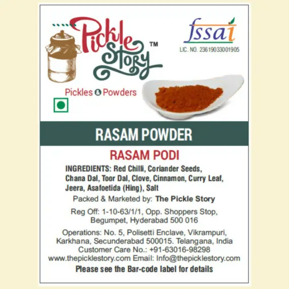 The Pickle Story Rasam Podi The Pickle Story