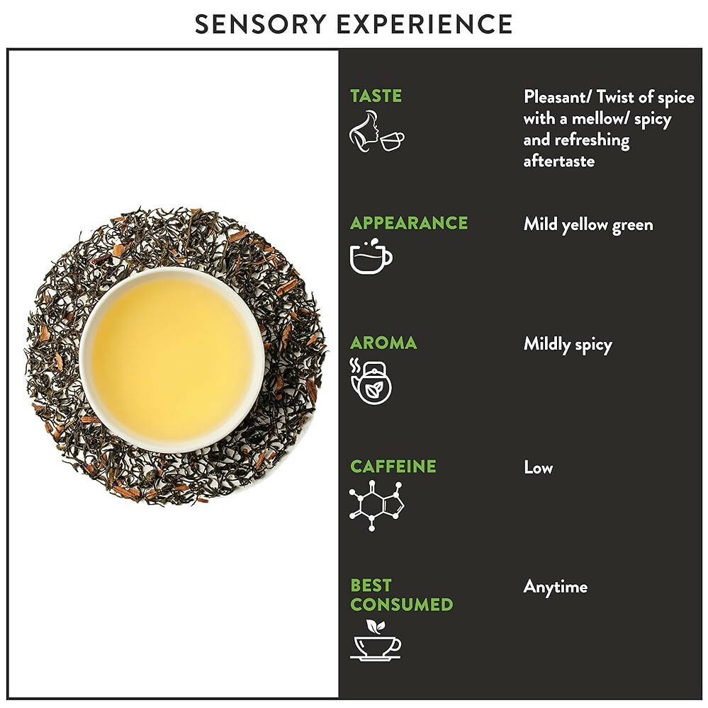 Teamonk Nilgiris Taizen Cinnamon Green Tea Leaves (50 Cups) Teamonk