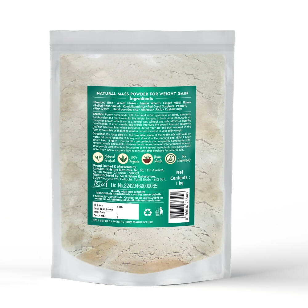 Lakshmi Krishna Naturals Natural Mass Powder For Weight Gain Lakshmi Krishna Naturals