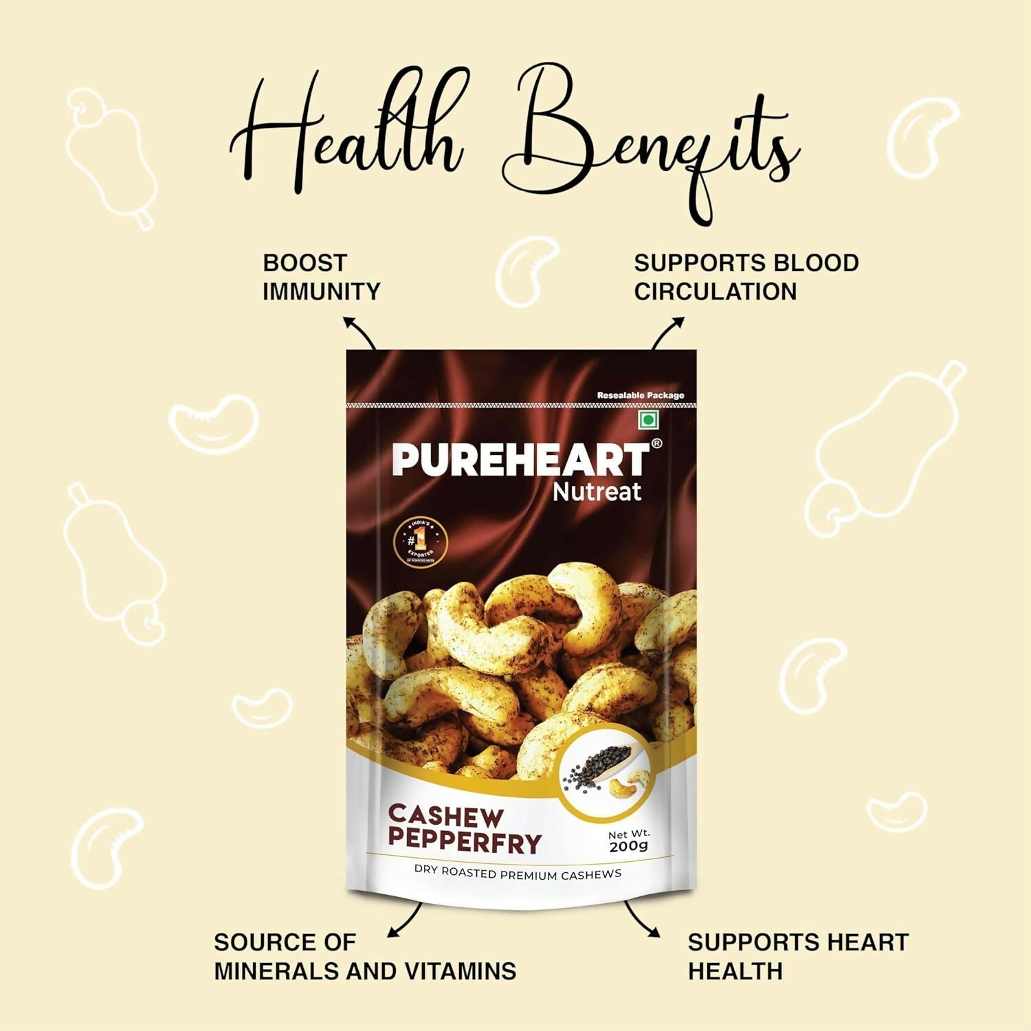 Pureheart Nutreat Pepperfry Cashews Pureheart