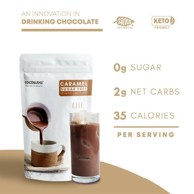 Cocosutra Lite- Sugar Free Caramel Drinking Chocolate Mix Cocosutra