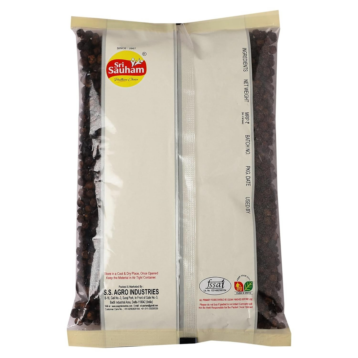 Sri Sauham Premium Black Pepper Whole Sri Sauham