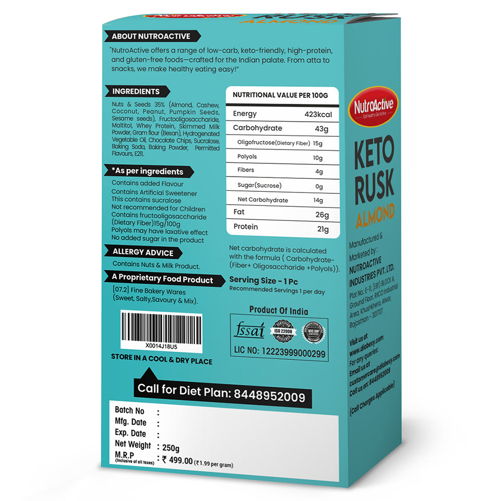 NutroActive Keto Breakfast Bar Diabexy NutroActive