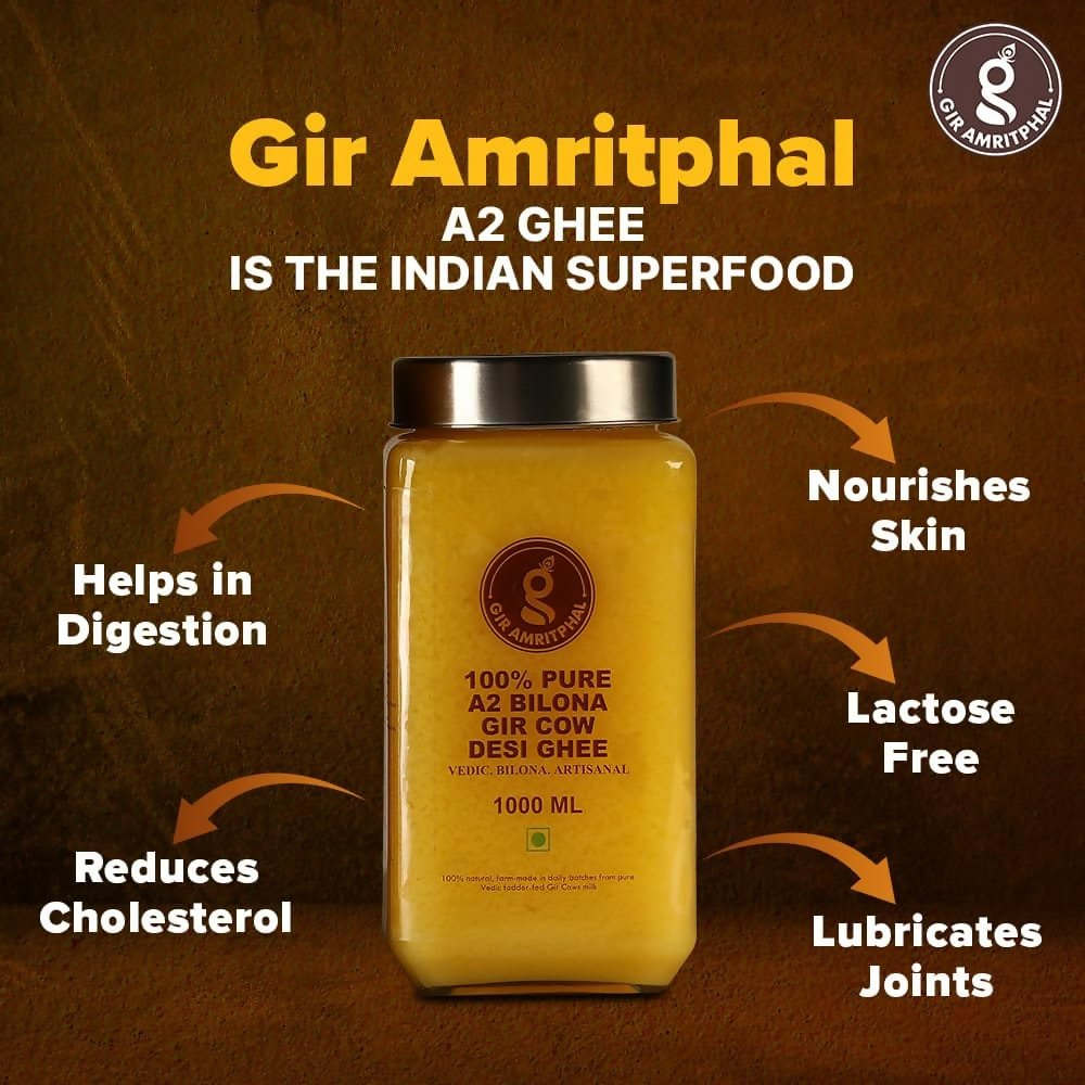 Giramritphal A2 Pure Desi Gir Cow Ghee Vedic Bilona Method Giramritphal