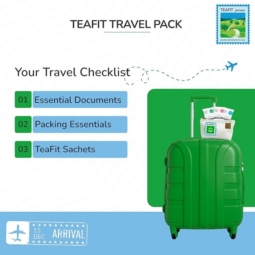 TeaFit Premium NO SUGAR Instant Masala Tea Premix - Travel Pack TeaFit