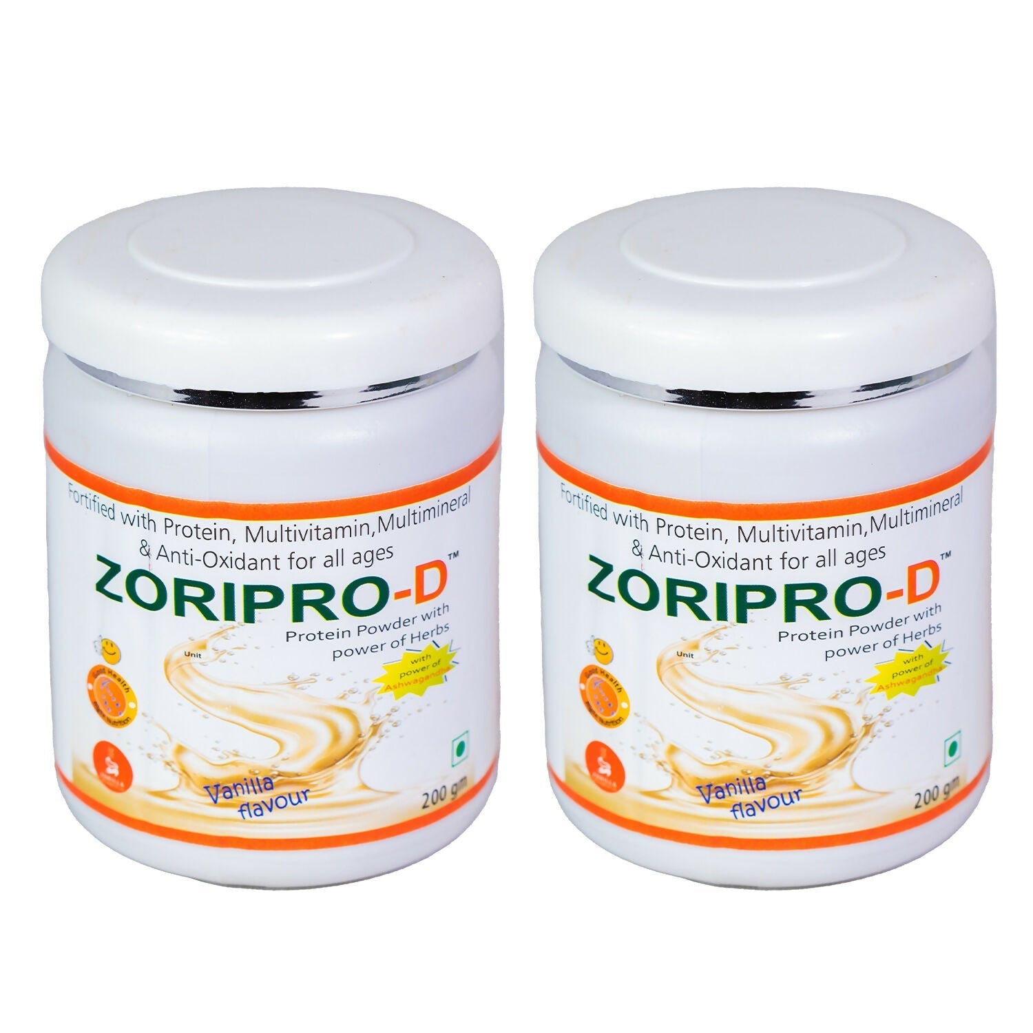 Zorilla Life Science Zoripro-D Protein Powder - Vanilla I Fortified with Protein I Multivitamin I Multimineral I Protein Powder with power of Herbs I Milk Protein with Power of Ashwagandha Zorilla Life Science