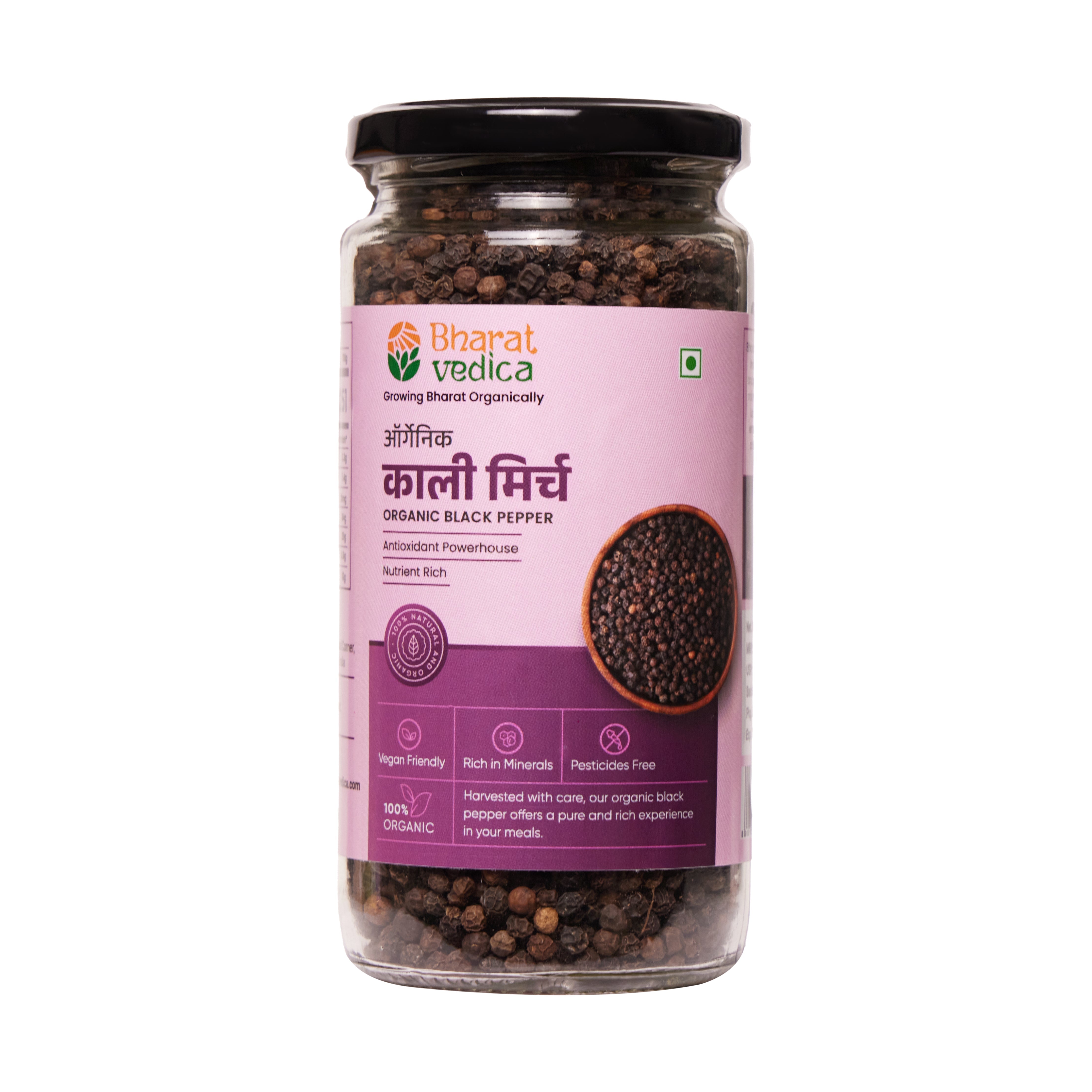 Bharat Vedica Organic Black Pepper - Kali Mirch - Safuron