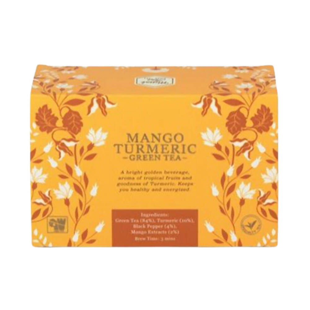 Mittal Teas Mango Turmeric Green Tea - Eco Friendly Bags - Safuron
