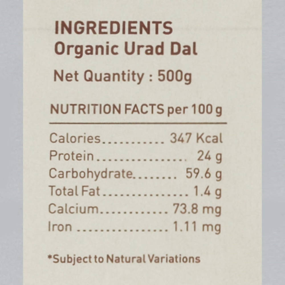 Pure & Sure Urad Dal Split Organic Pulses Pure & Sure
