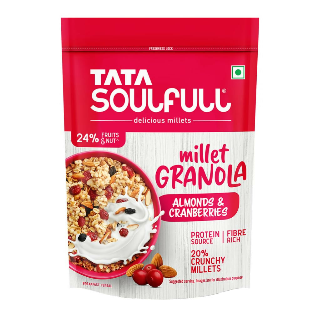 Tata Soulfull Millet Granola (Almonds & Cranberries) - Safuron