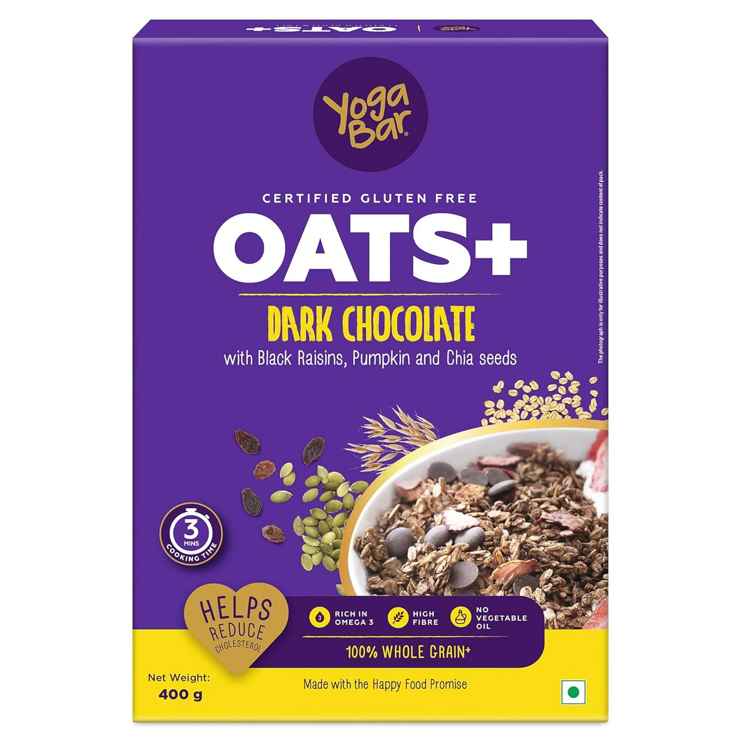 Yoga Bar Multigrain Energy Snack Bars - Dark Chocolate Flavour Premium Super Oats Combo Yoga Bar