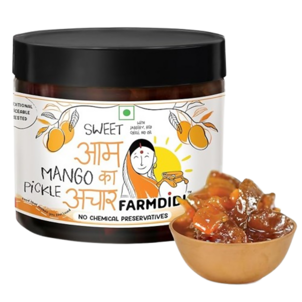 FarmDidi Sweet Mango Pickle with Jaggery - Sweet Mango - Safuron