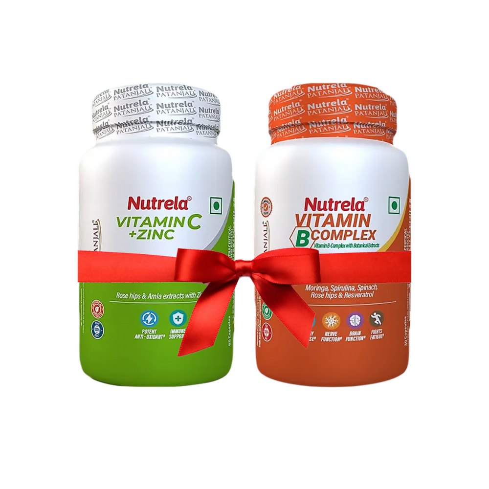 Patanjali Nutrela Vitamin C & Zinc + B-Complex Capsules Combo - safuroncart