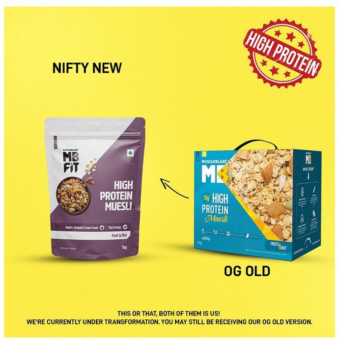 MuscleBlaze Fit High Protein Muesli - Fruits & Nut MuscleBlaze