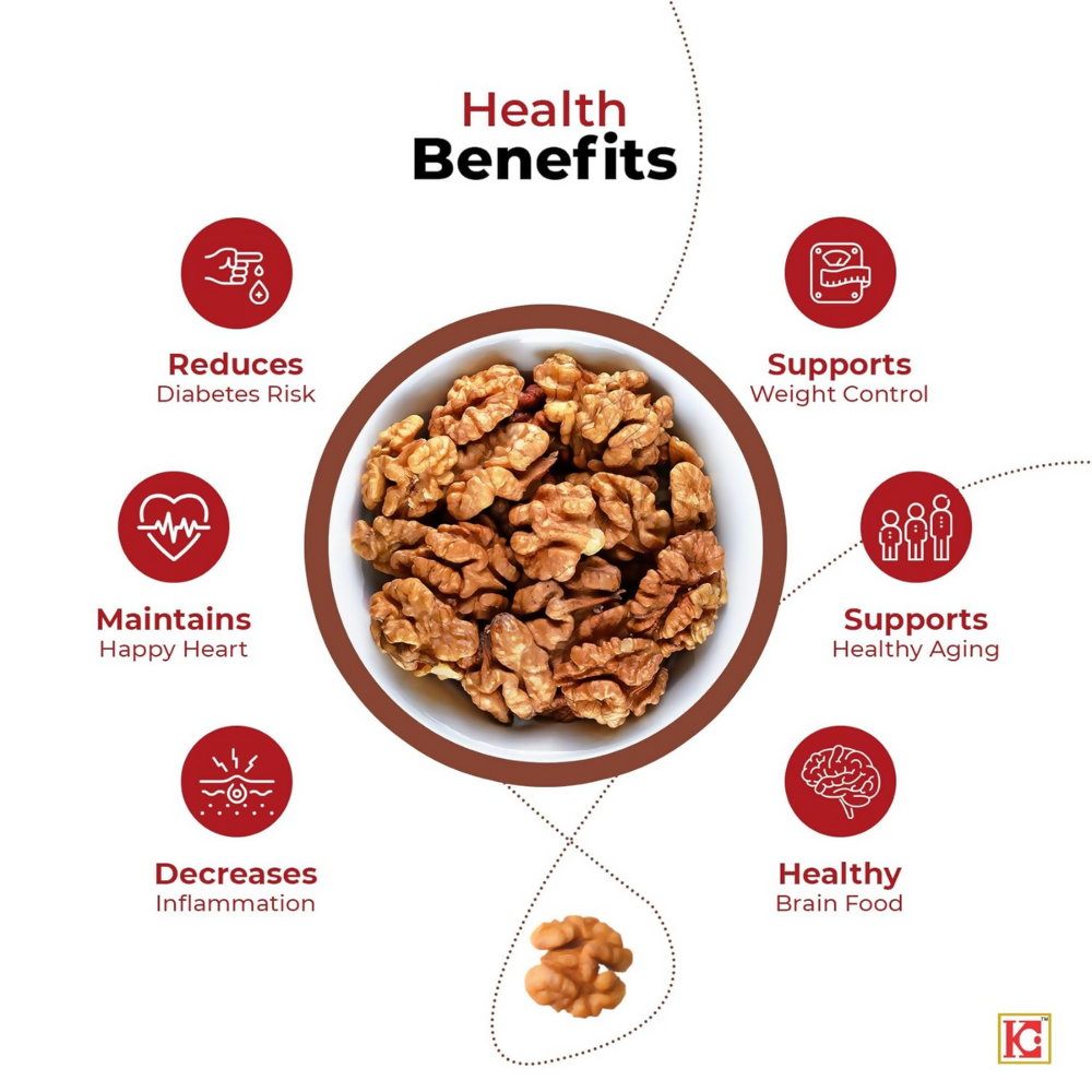 Go Crackers Kashmiri Brown Halves Dried Walnuts Kernels Without Shell Go