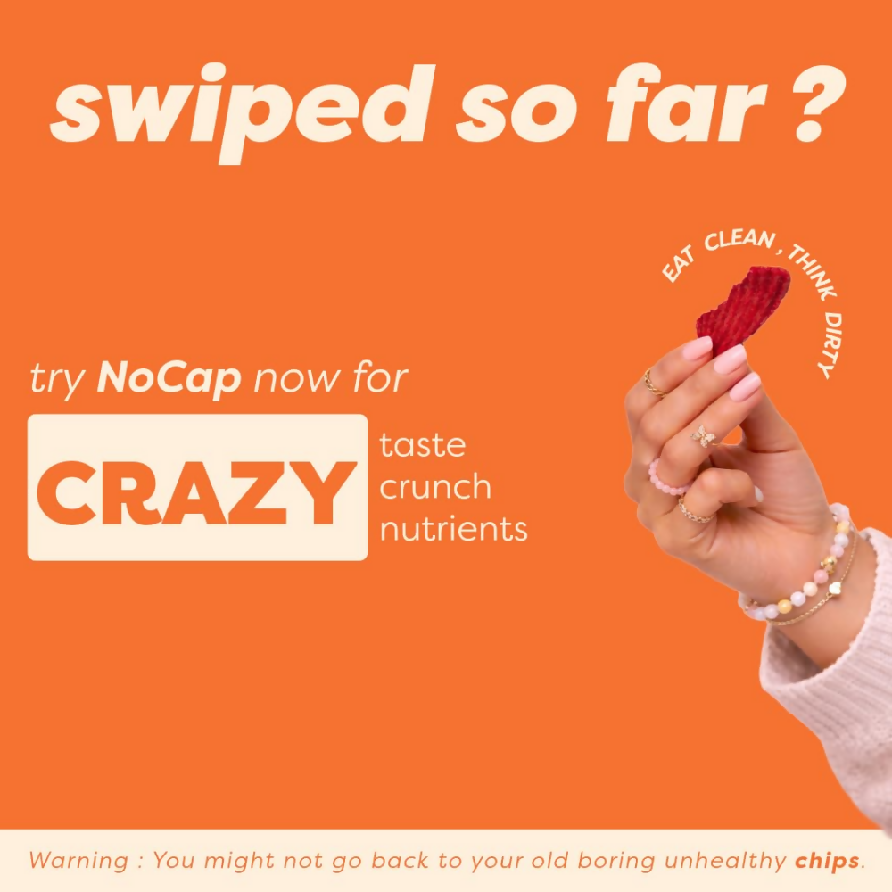 Nocap foods Guilt Free Healthy Chips - Beetroot Cream & Onion,Millet Jalapeno Nocap foods