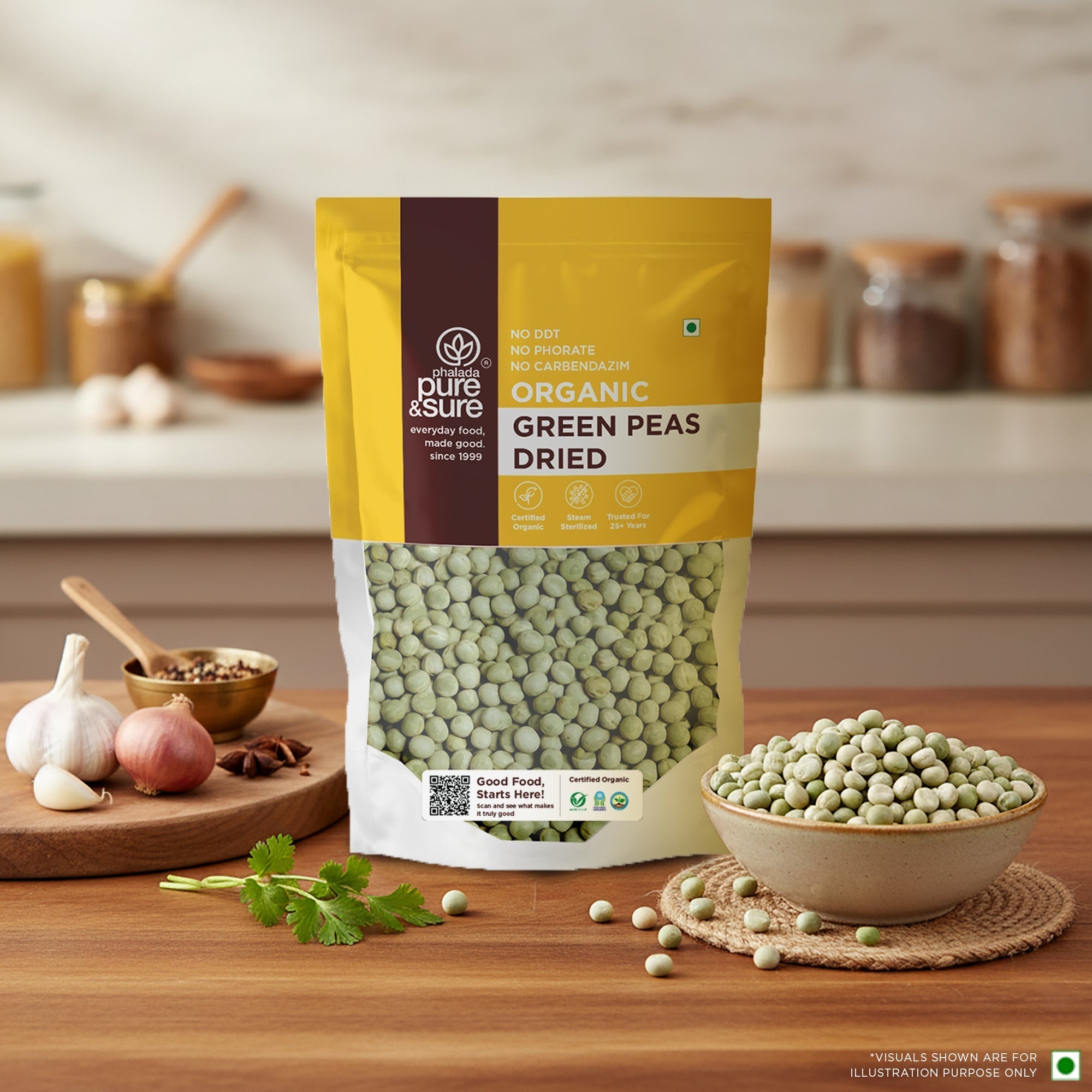 Pure & Sure Organic Green Peas Dried Pure & Sure