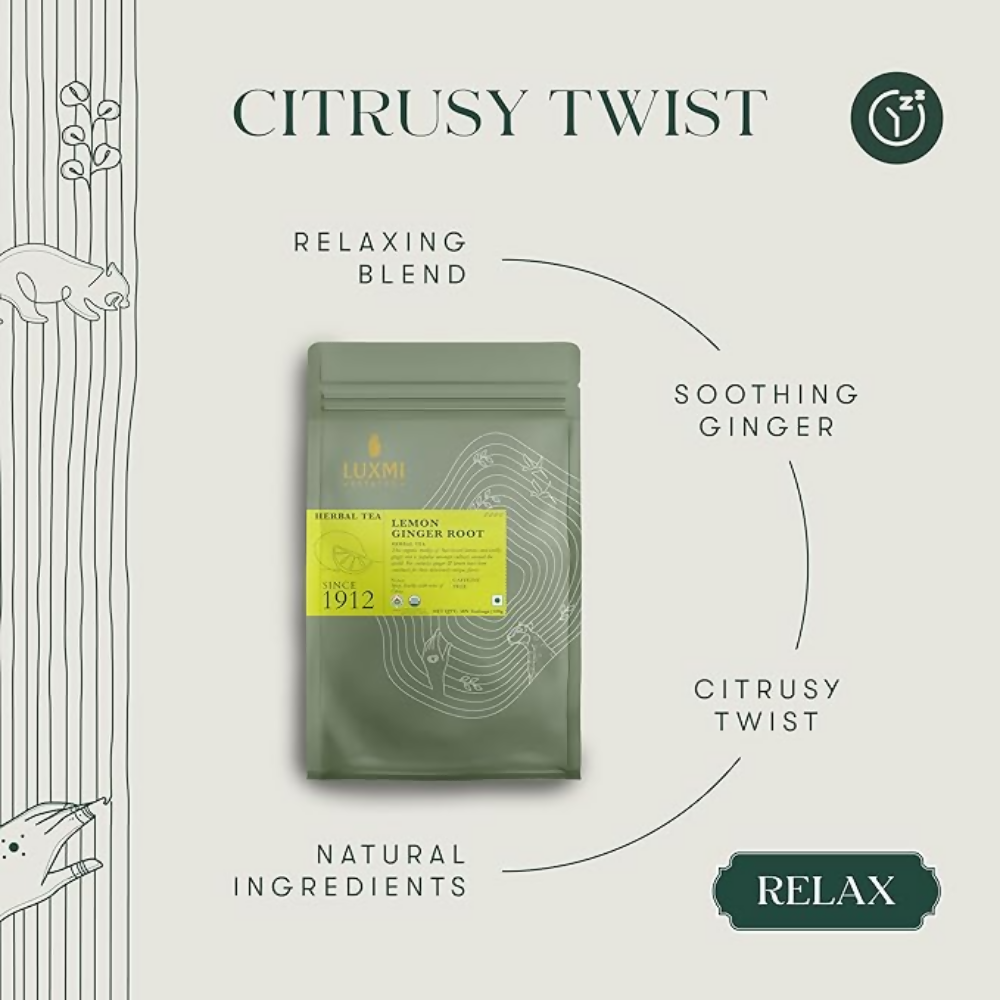 Luxmi Estates Lemon Ginger Herbal Tea Luxmi Estates