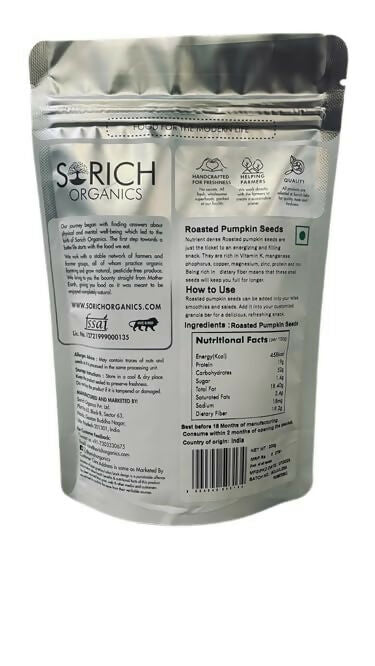 Sorich Organics Roasted Pumpkin Seeds Sorich