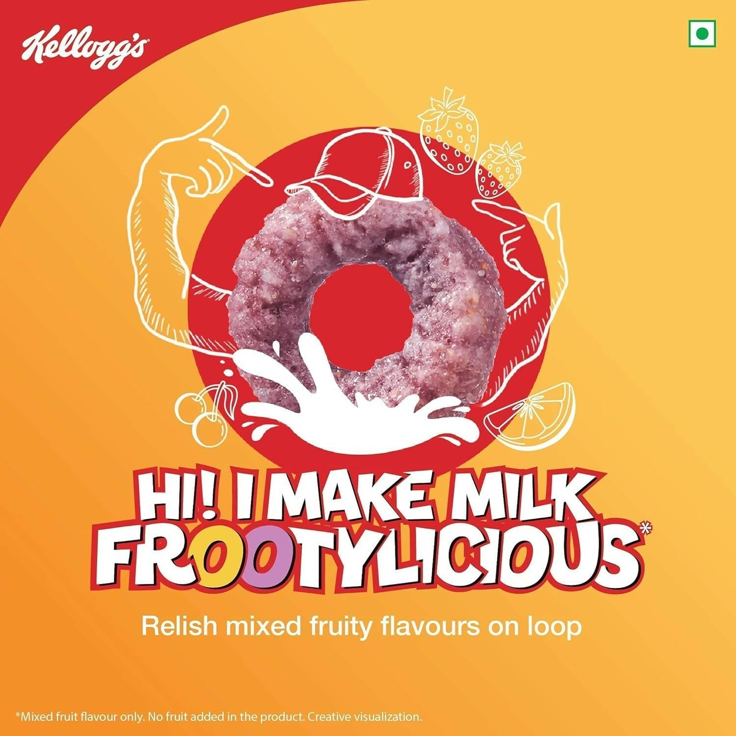 Kellogg’s Froot Loops Crunchy Multigrain Breakfast Cereal for Kids, Mixed Fruit Flavor Kellogg's