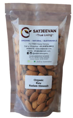 Satjeevan Organic Raw Badam Almonds Satjeevan
