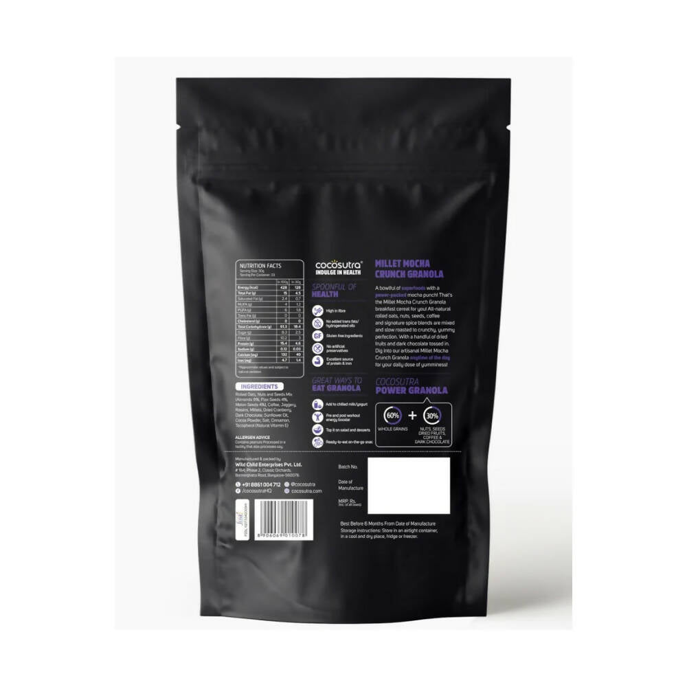 Cocosutra Millet Mocha Crunch Breakfast Granola Cocosutra