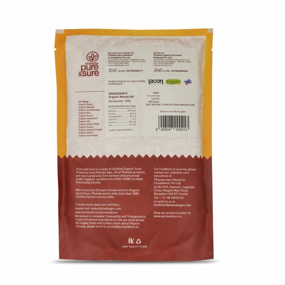 Pure & Sure Moong Dal Traditional Organic Pulses Pure & Sure