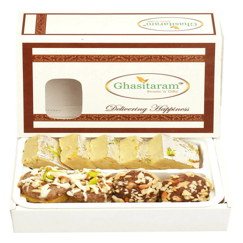 Ghasitaram Assorted Box Of Barfis, Dryfruit Sweets - Safuron