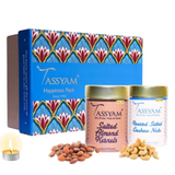 Tassyam Organics Dry Fruit Set - Salted Cashew and Almonds - Safuron