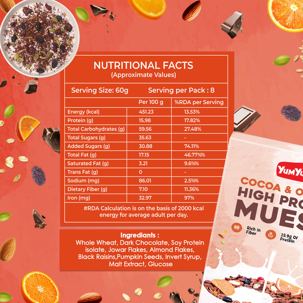 Yum Yum High Protein Muesli Box Yum Yum