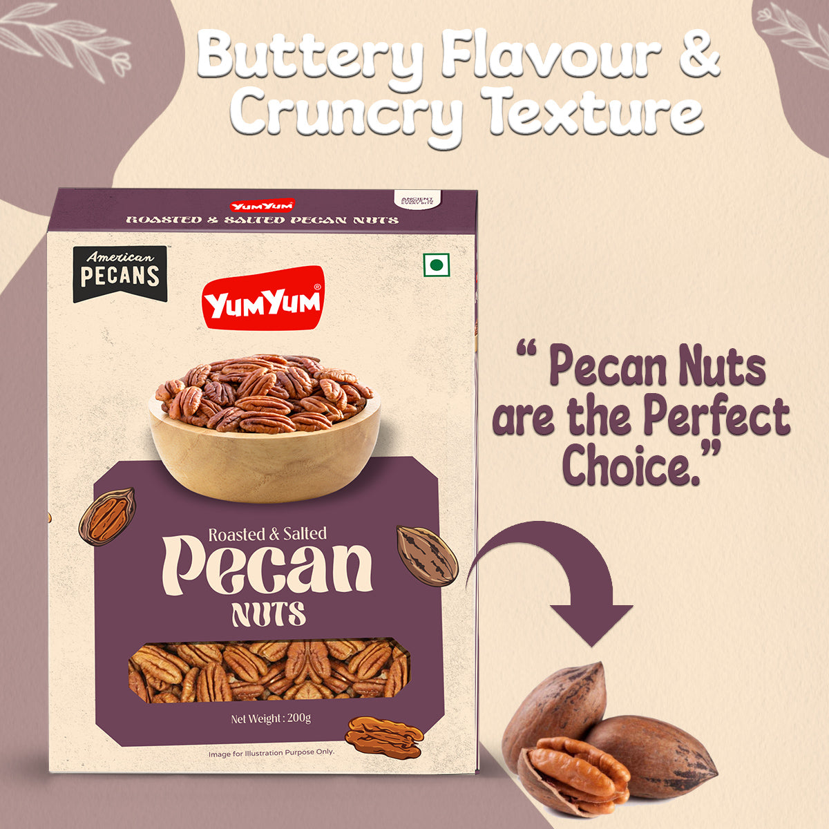 Yum Yum Roasted Pecan Nuts Box Yum Yum