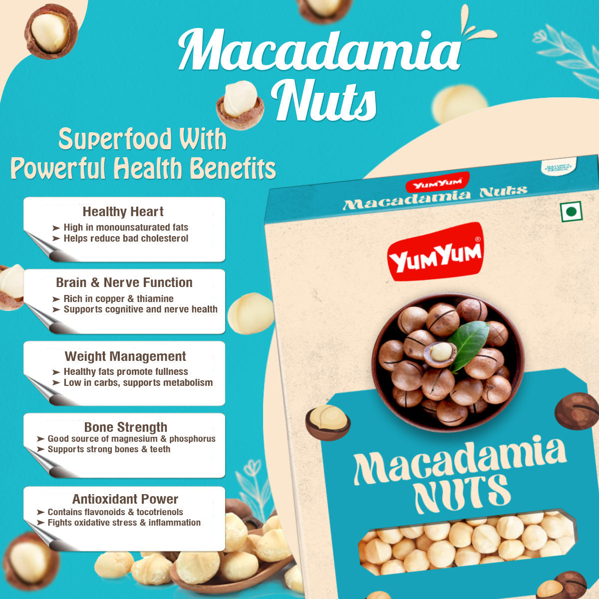 Yum Yum Premium Raw Macadamia Nuts Box Yum Yum