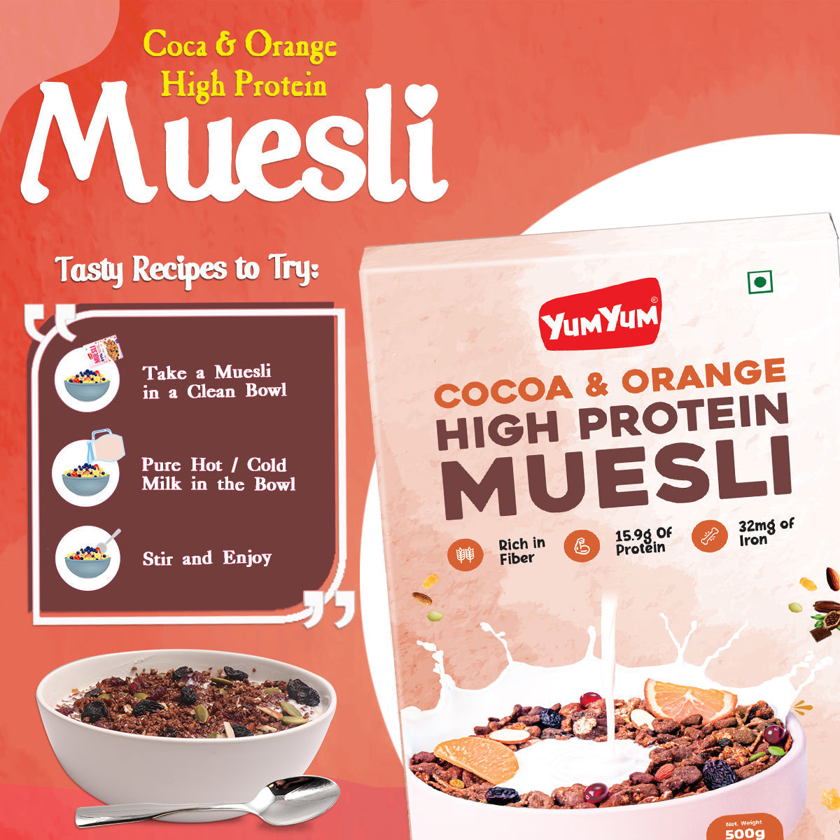 Yum Yum High Protein Muesli Box Yum Yum