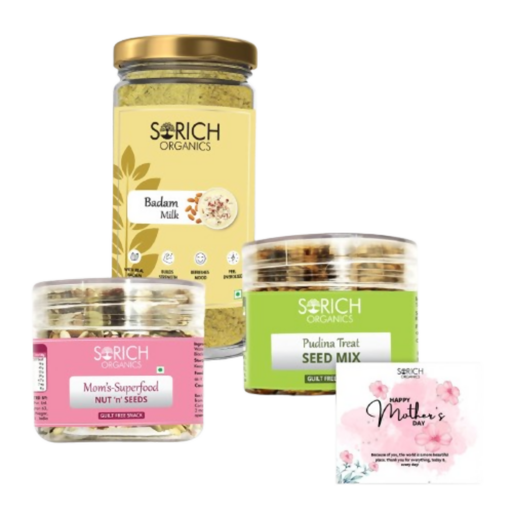Sorich Organics Mother's Superfood Mix, Badam Milk & Pudina Seeds Mix - Combo - Safuron