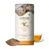 Wellwith Sea Buckthorn Raw Leaves Tea - Himalayan Herbal Leaf Tea - Safuron