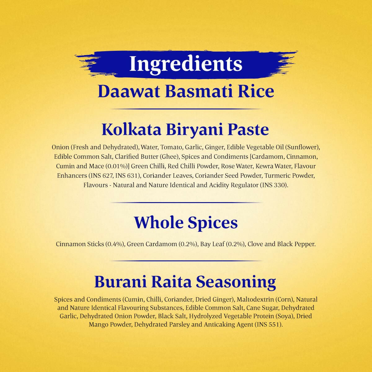 Daawat Biryani Kit Kolkata - Authentic Recipe Daawat