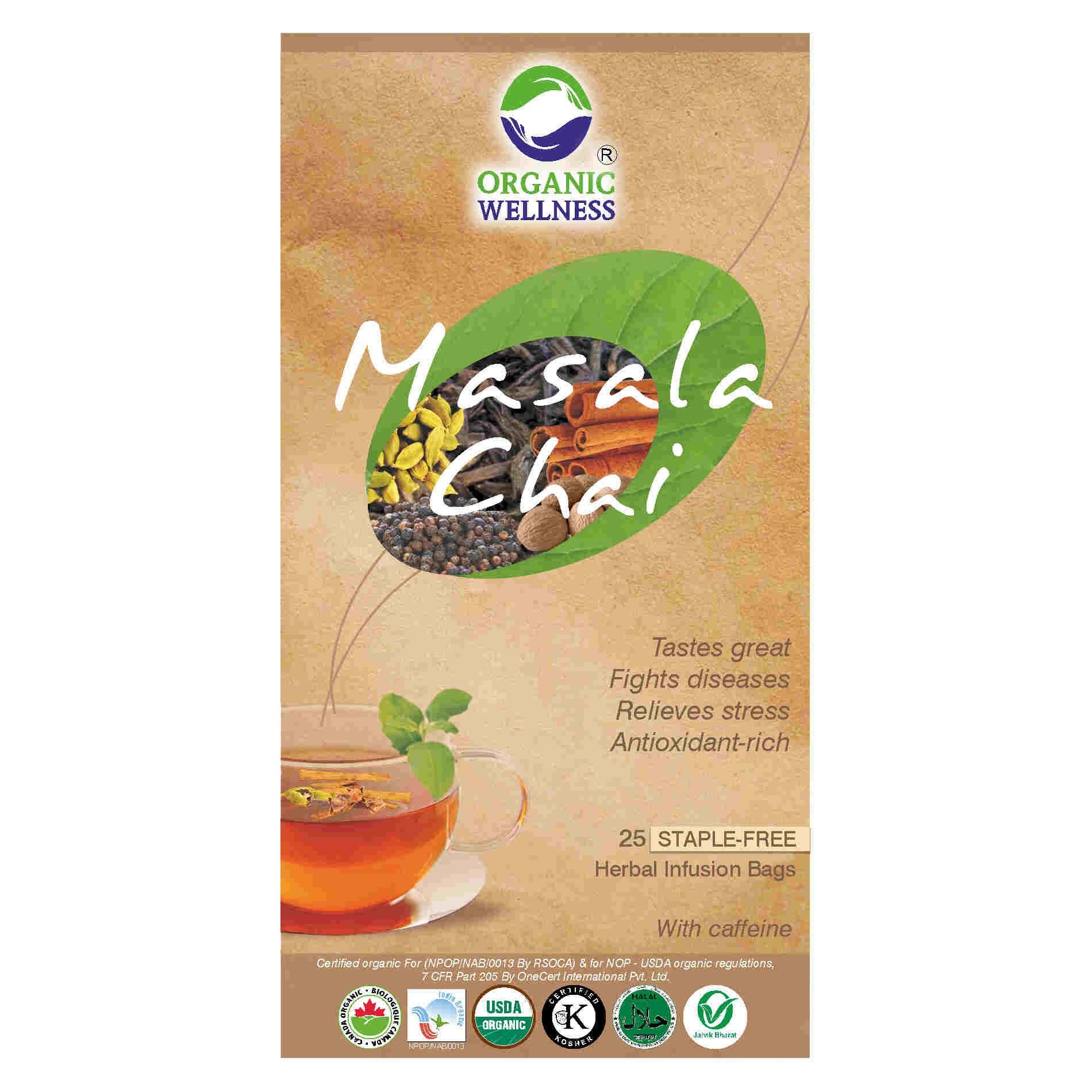 Organic Wellness Masala Chai Teabags Organic Wellness