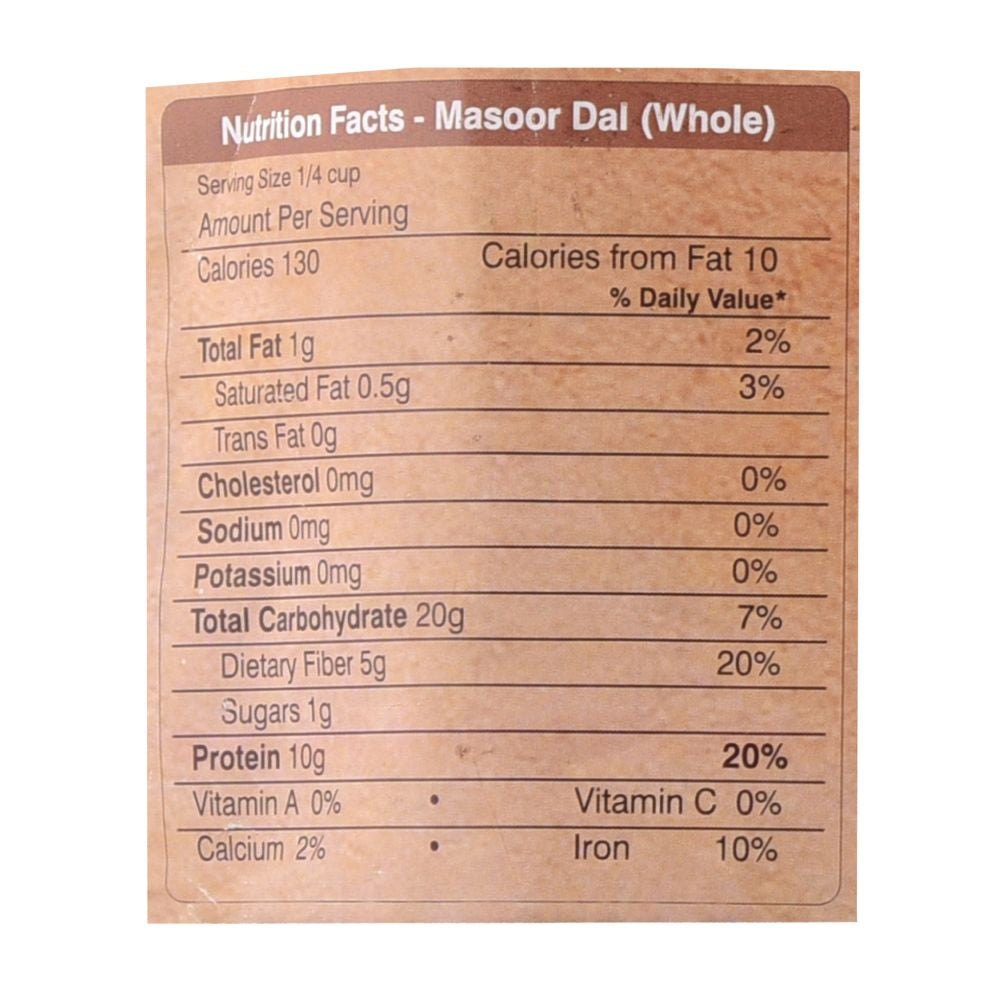 Organic Wellness Masoor Dal Whole Organic Wellness