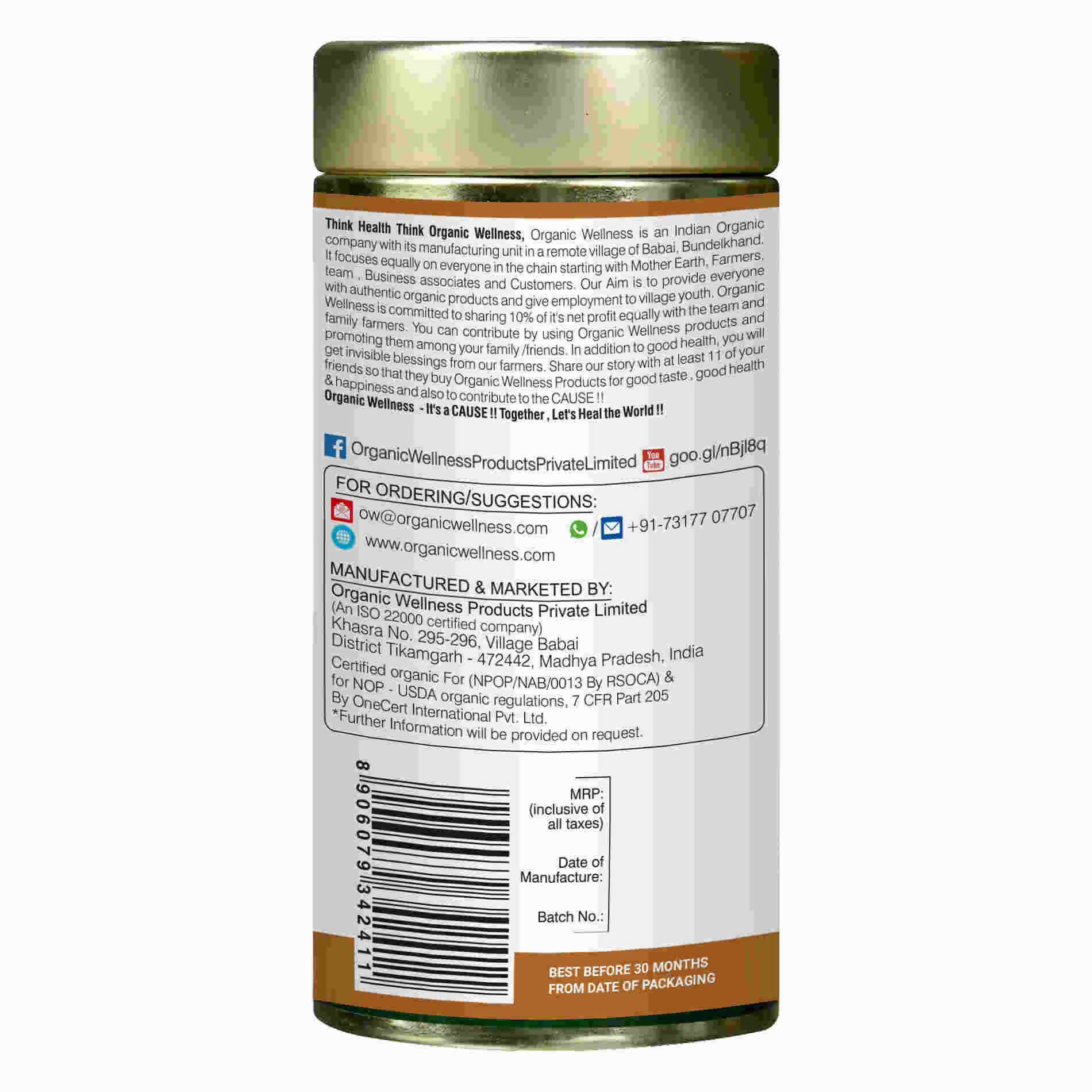 Organic Wellness Licorice Tea Tin Pack Organic Wellness