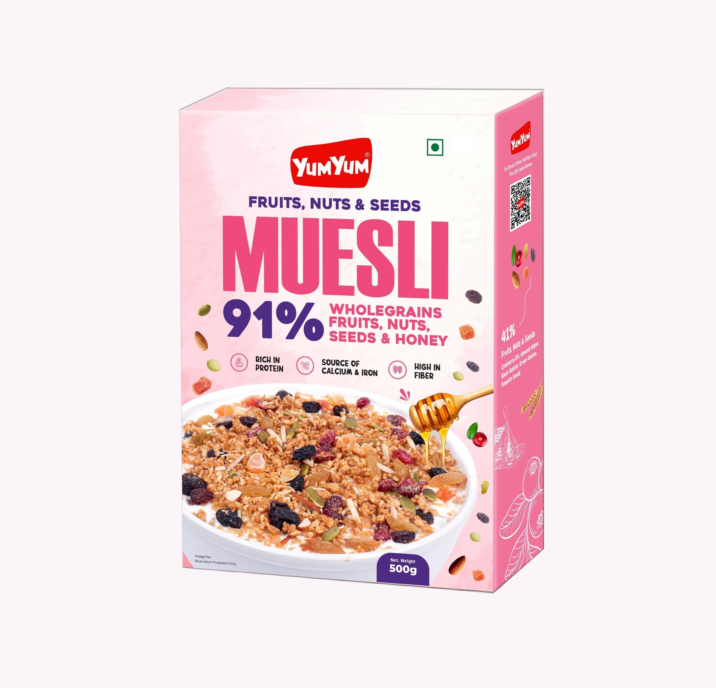 Yum Yum Fruits, Nuts & Seeds Honey Muesli Box Yum Yum