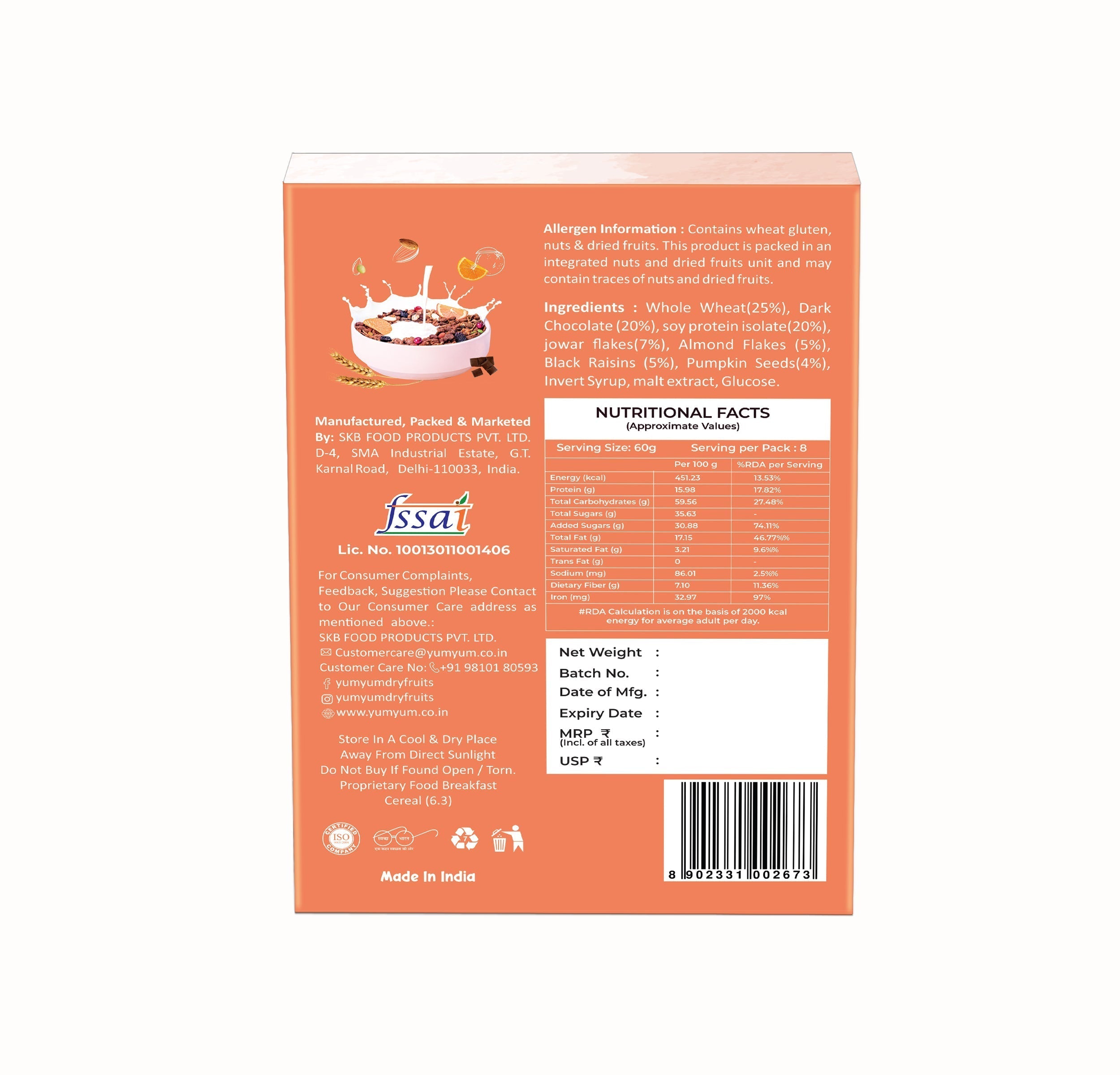 Yum Yum High Protein Muesli Box Yum Yum