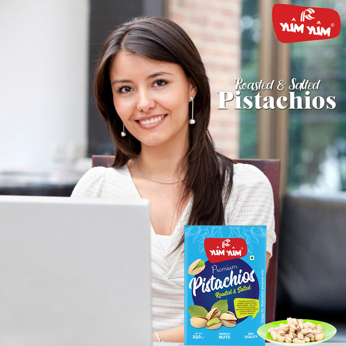 Yum Yum Roasted & Salted Pistachios Box Yum Yum