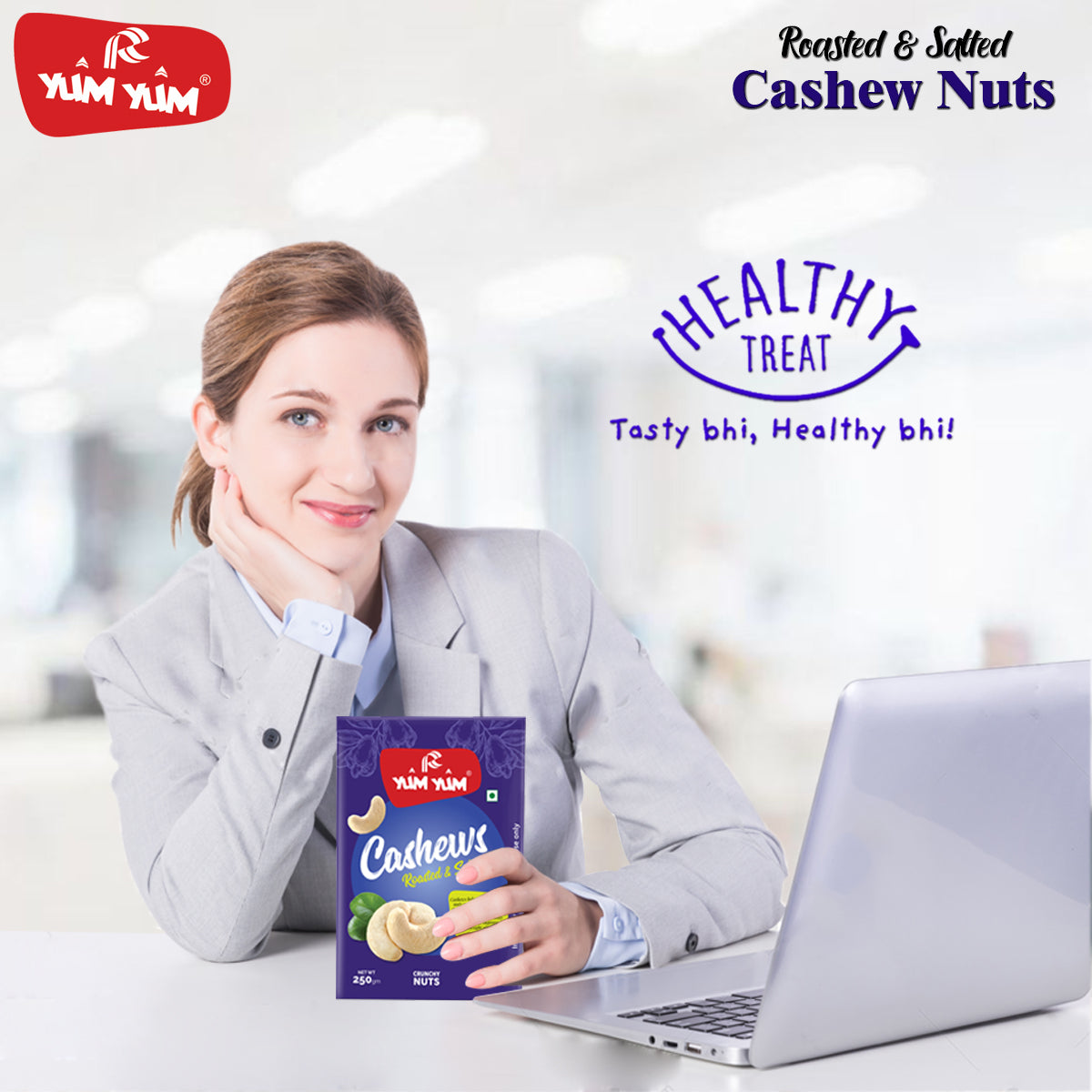 Yum Yum Roasted & Salted Cashews Box Yum Yum