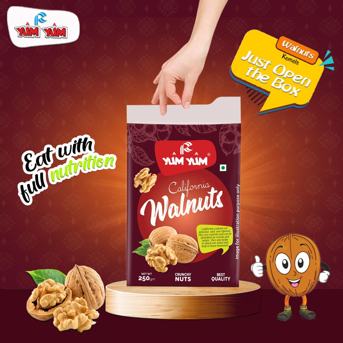 Yum Yum Walnut Kernels Box Yum Yum
