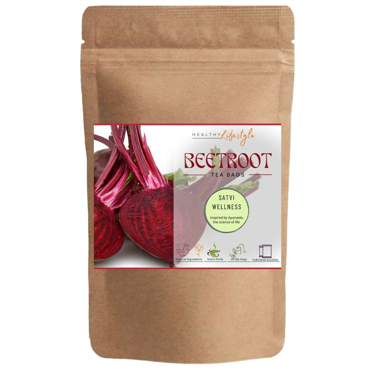 Satvi Wellness Beetroot Tea | Beetroot Tea Bags | Herbal Tea Satvi Wellness